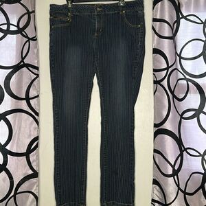 Jazzie Stretch Ribbed Denim Jeans Women's Size 16